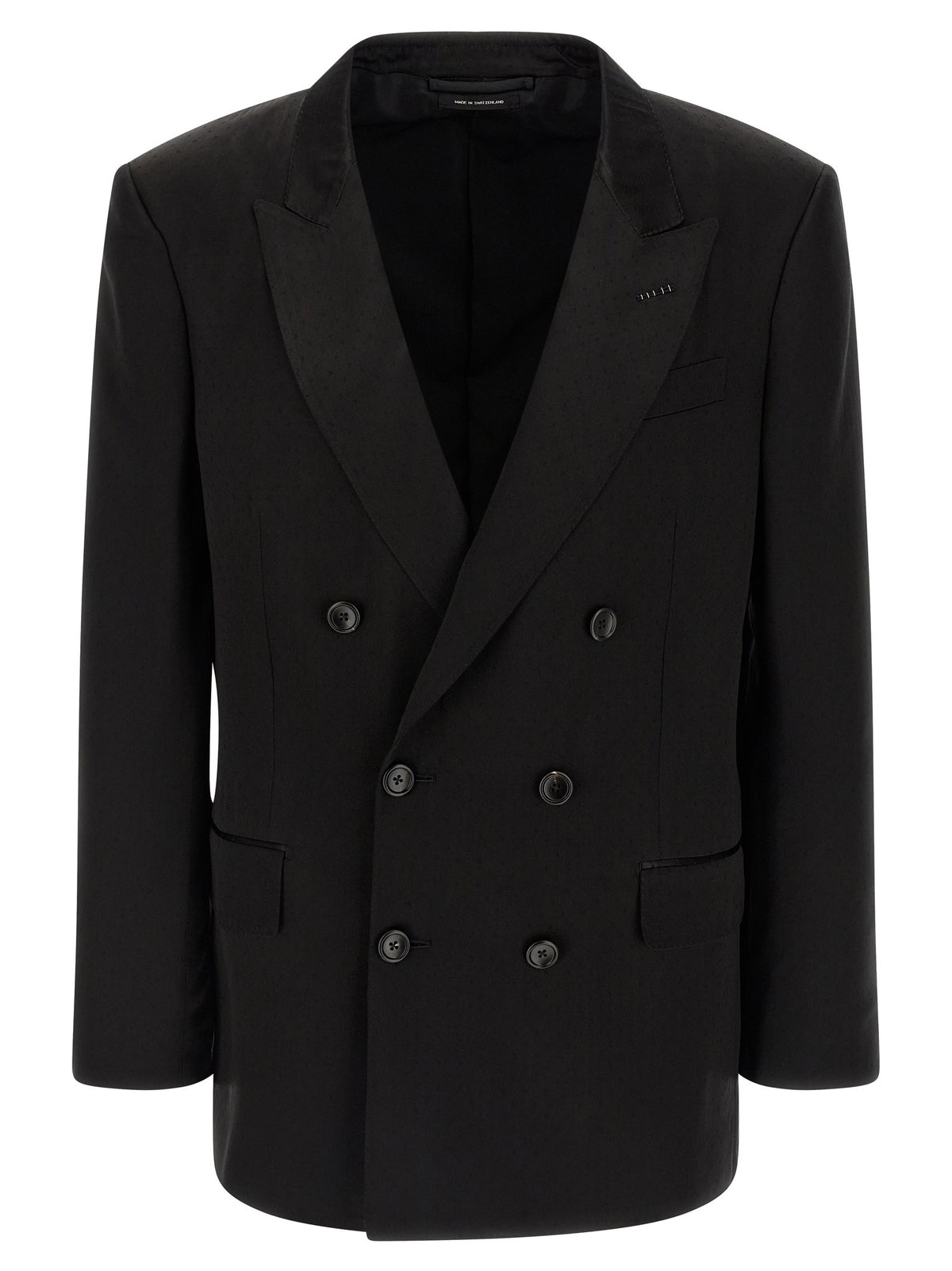 Tom Ford Tone on Tone Polka Dot Blazer Black