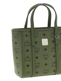MCM Toni Mini Shopping Bag Green