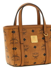 MCM Toni Mini Shopping Bag Brown, view 3