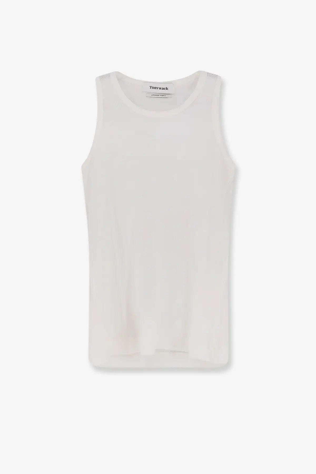 Tonywack men’s lyocell blend tank top white minimalist sleeveless top with smooth lightweight fabric and scoop neckline