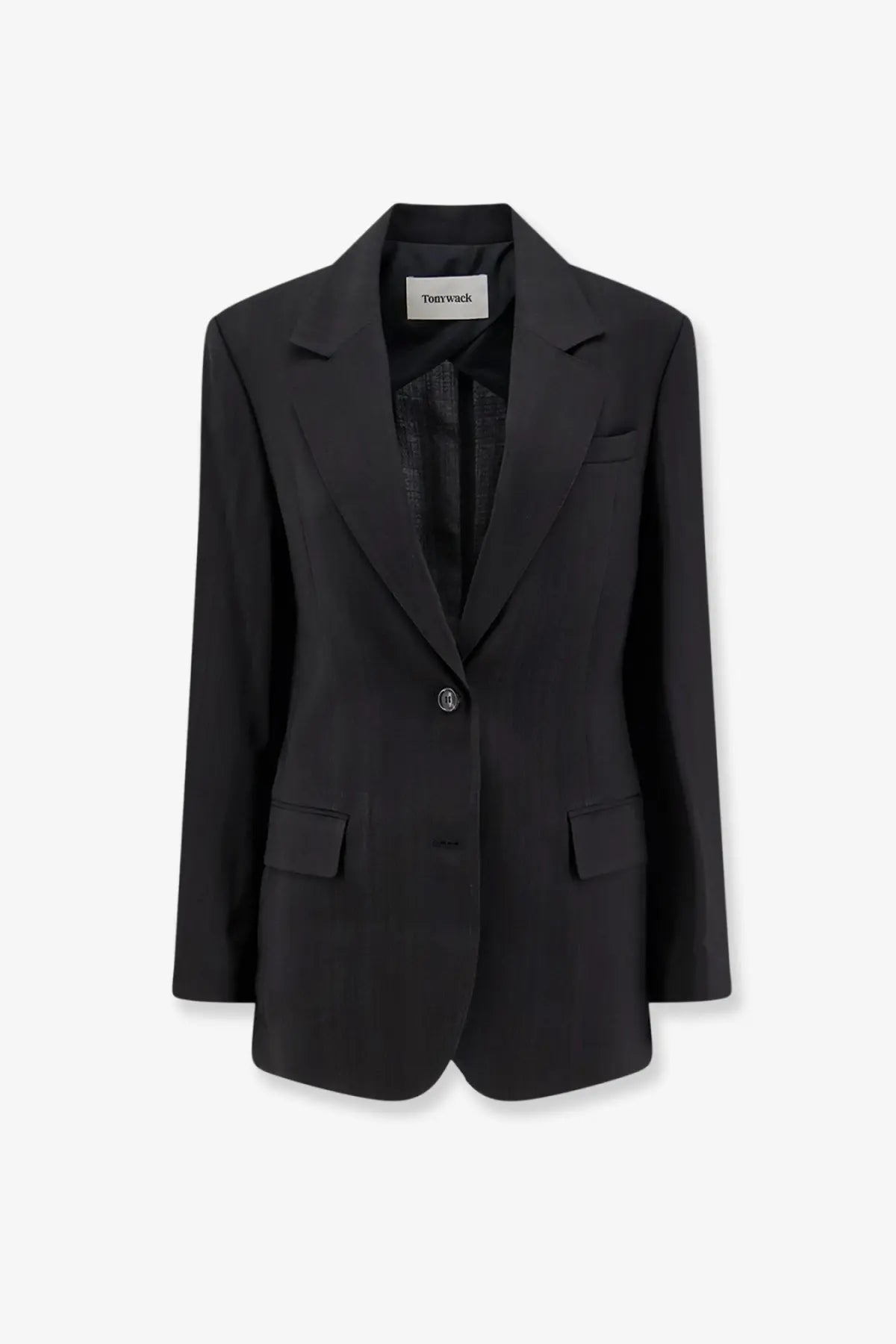 Tonywack Women's Airy Tailored Rayon Blazer Black