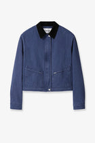 Tonywack Women's Crop Fit Blue Denim Jacket Blue