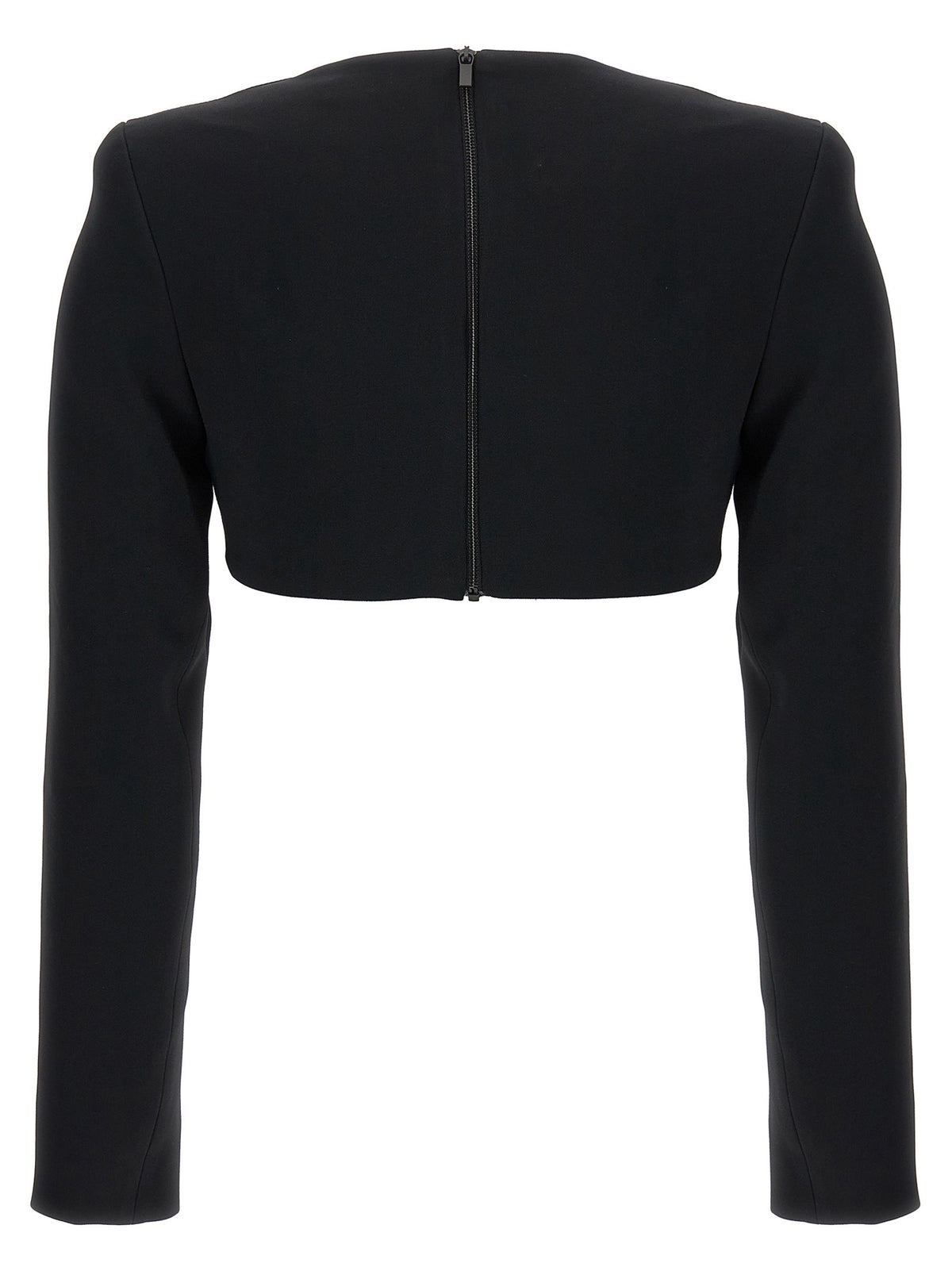 David Koma Top 3D Crystsal Chain and Square Neck Black, view 2