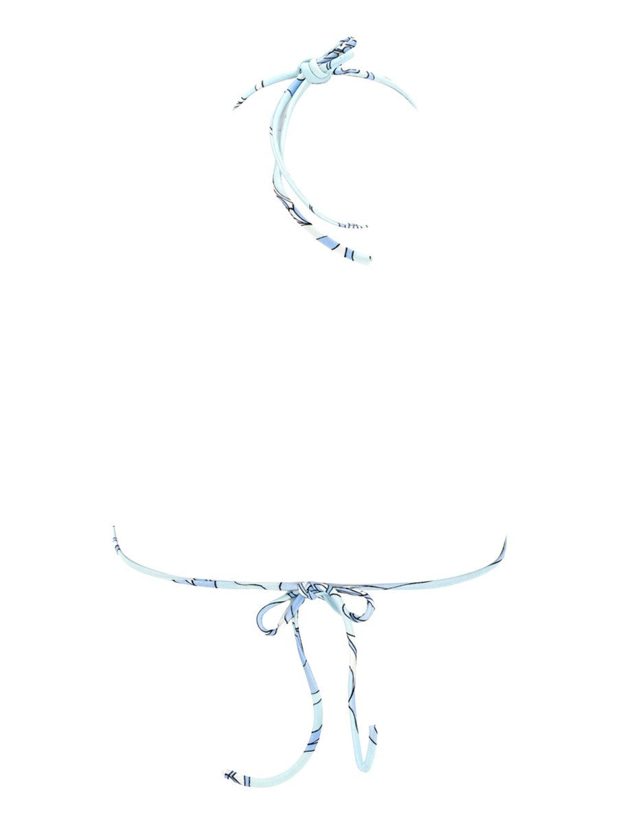 Pucci Women's Top Bikini Con Stampa Blue
