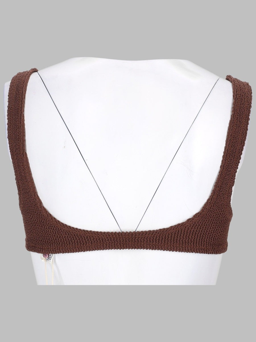 Mc2 Saint Barth Women's Top Bikini Crinckle Naima Brown