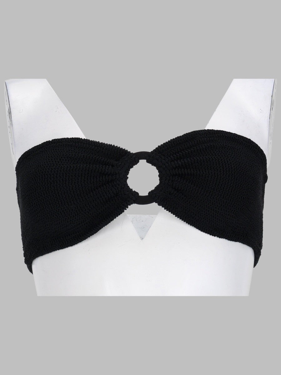Mc2 Saint Barth Women's Top Bikini Crinkle Yulia Black