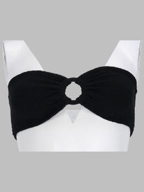 Mc2 Saint Barth Women's Top Bikini Crinkle Yulia Black