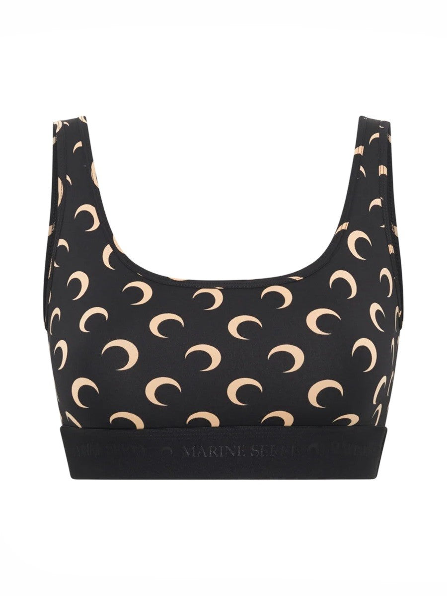 Marine Serre Women's Top Bra Moon Black