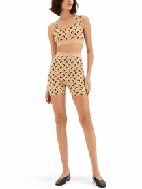 Marine Serre Women's Top Bra Moon Beige