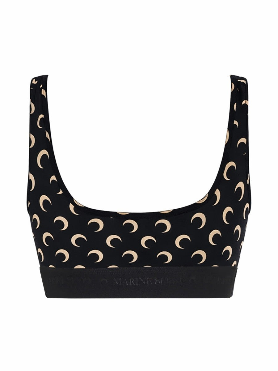 Marine Serre Women's Top Bra Moon Black, view 2