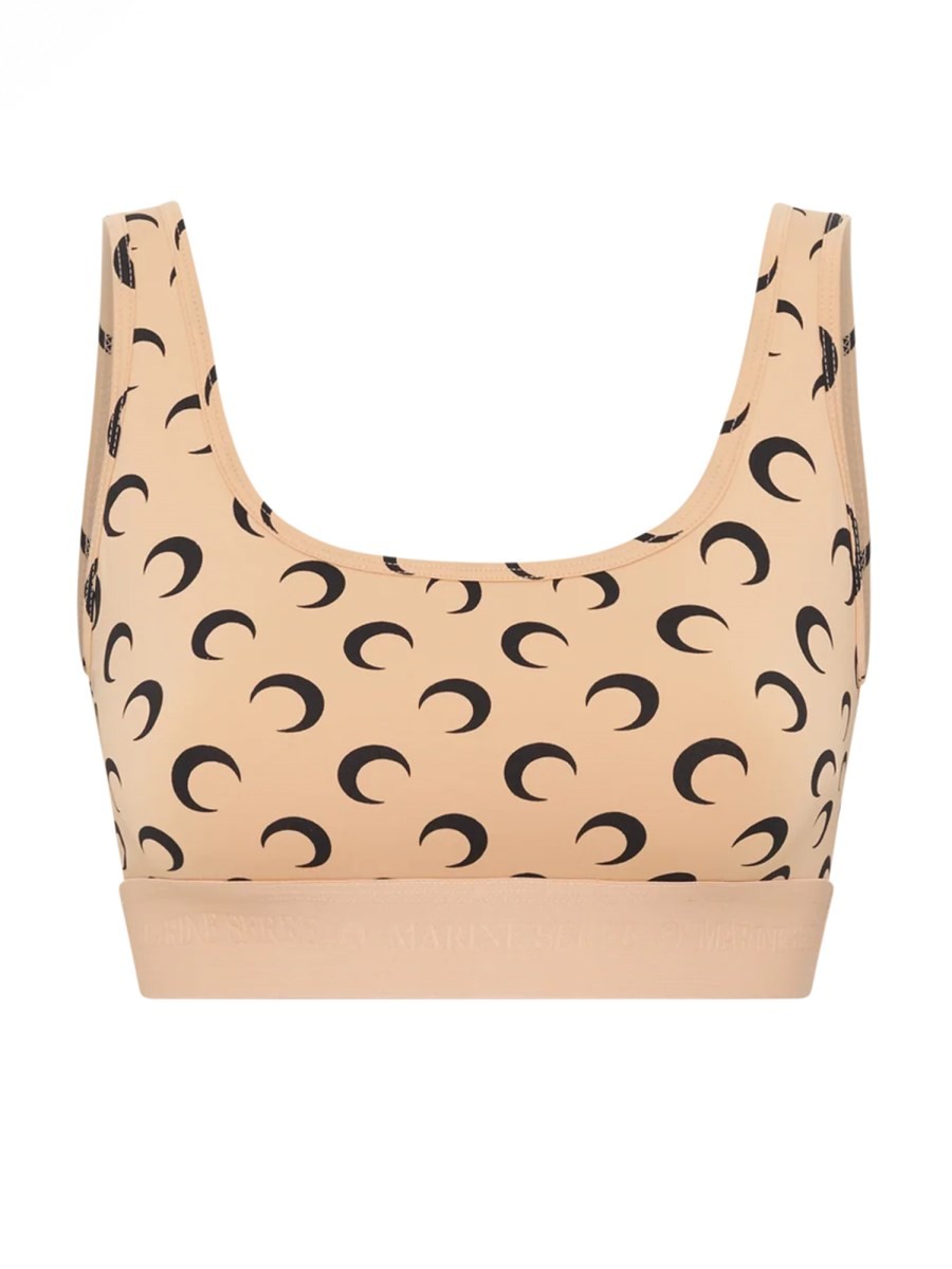 Marine Serre Women's Top Bra Moon Beige