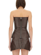 Rick Owens Women's Top Bustier Brown, view 3