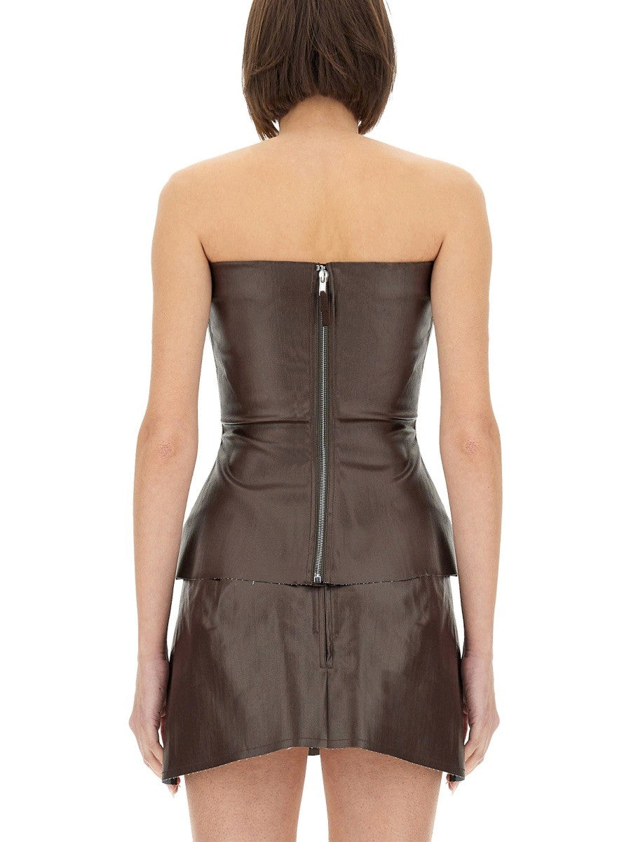 Rick Owens Women's Top Bustier Brown