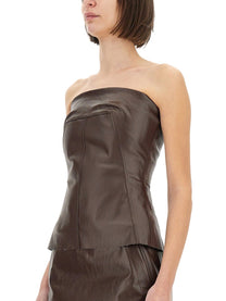 Rick Owens Women's Top Bustier Brown
