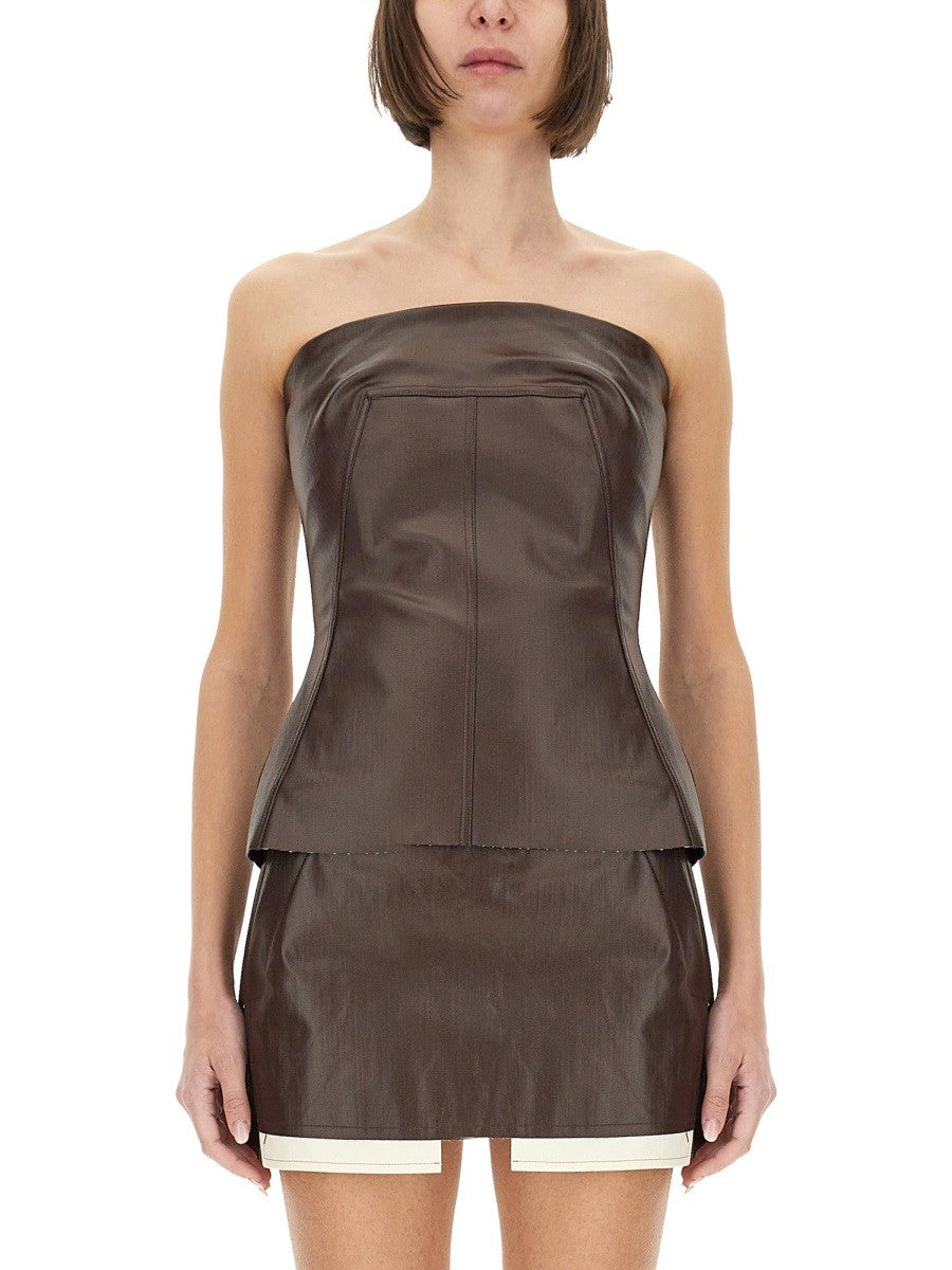 Rick Owens Women's Top Bustier Brown