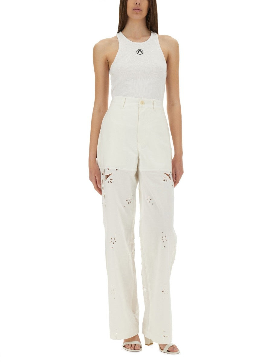 Marine Serre Women's Top Con Moon White