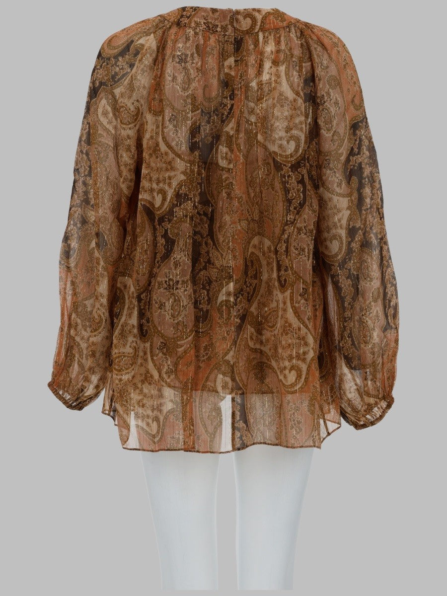 Zimmermann Women's Top Con Maniche Pipistrello Carousel Beige