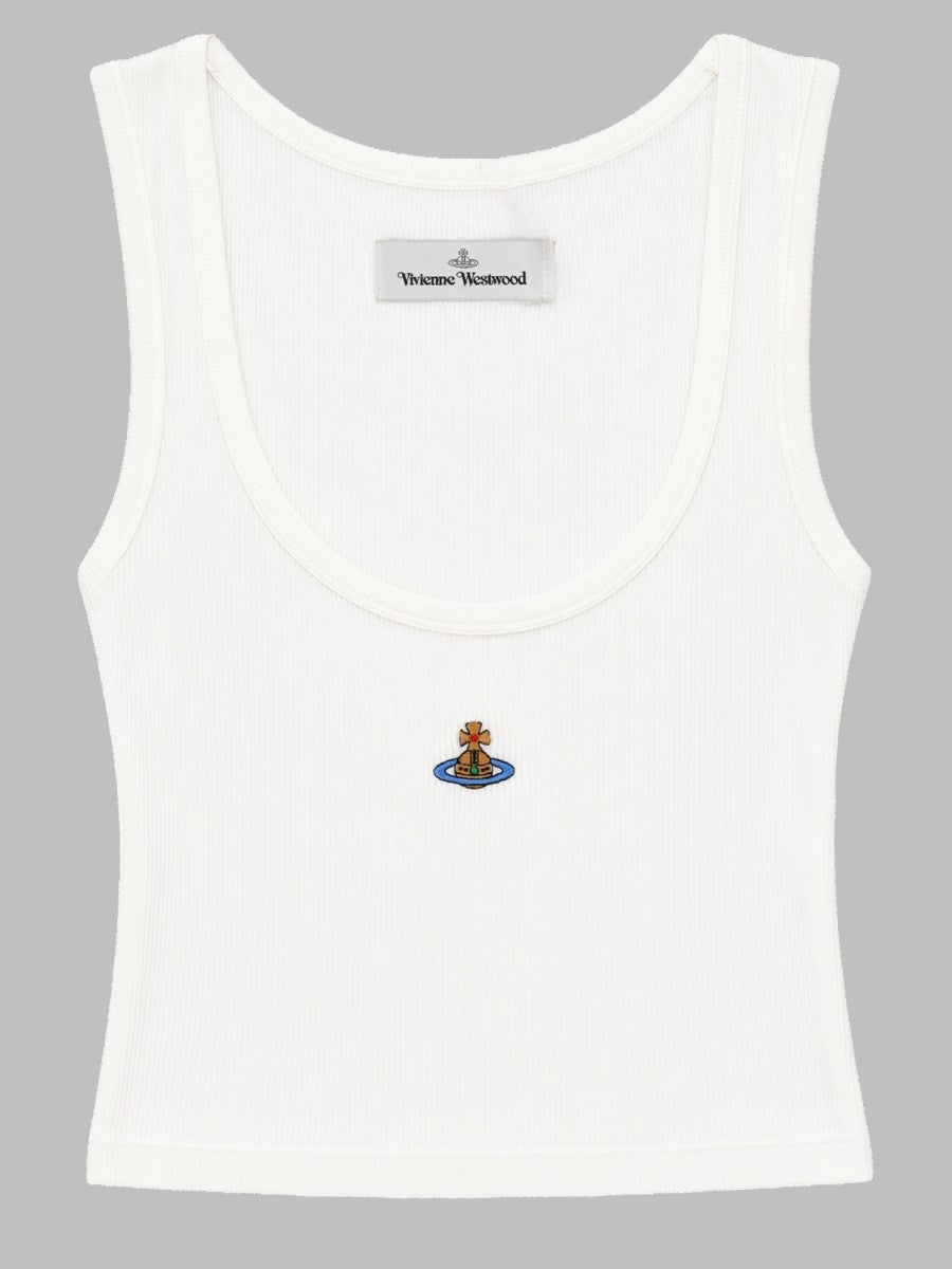 Vivienne Westwood Women's Top Cropped Coste Con White