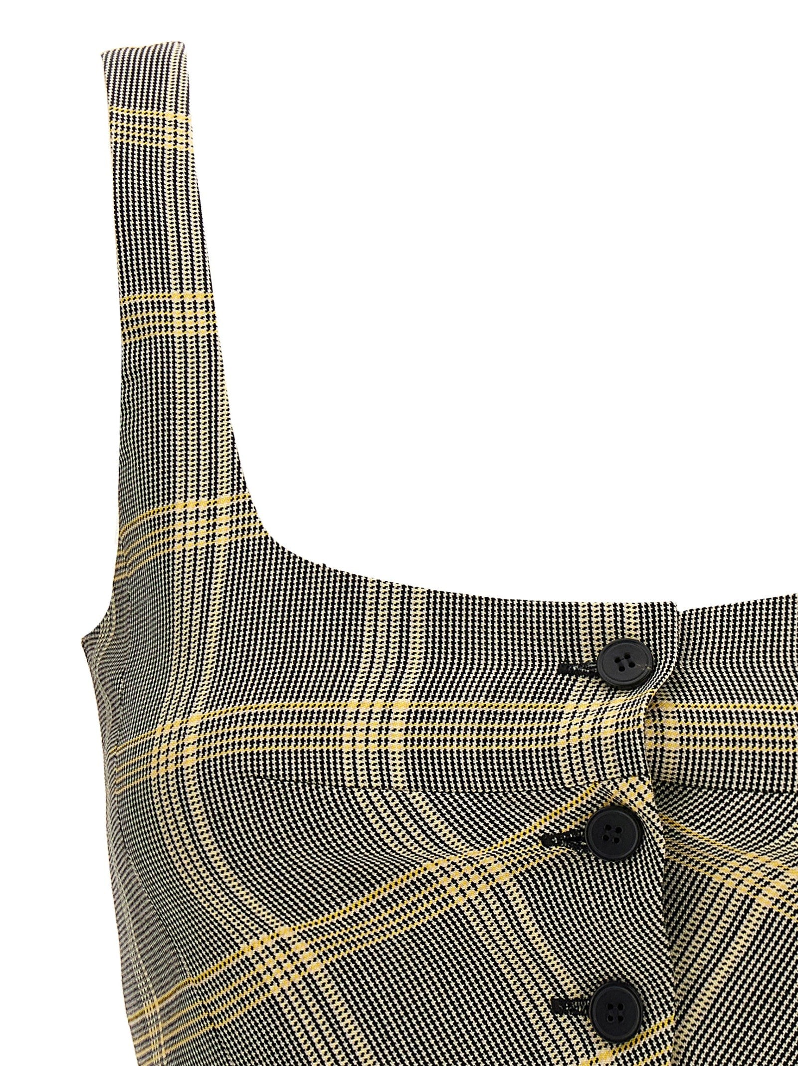 Marni Top Cropped Check Gold