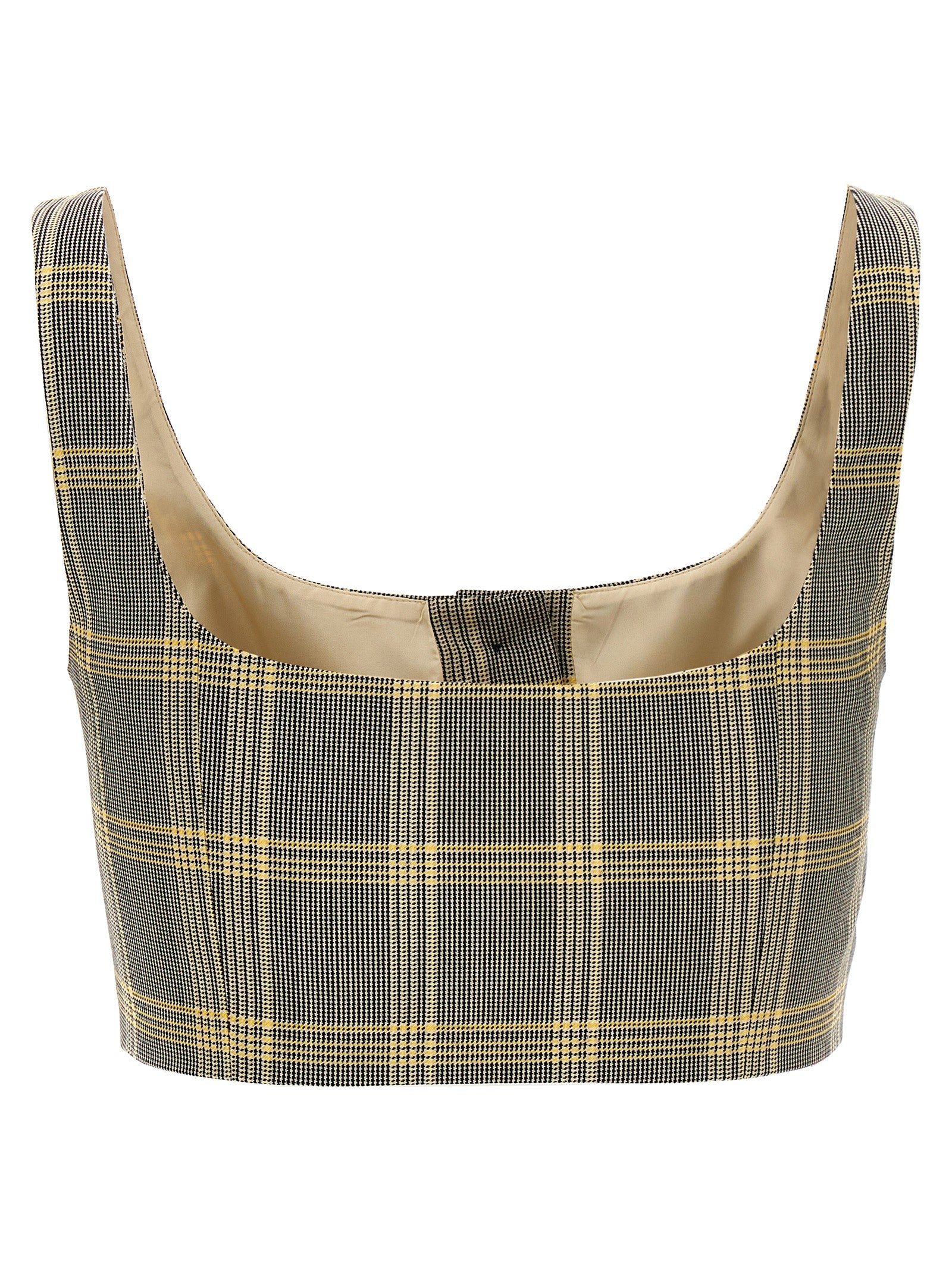 Marni Top Cropped Check Gold
