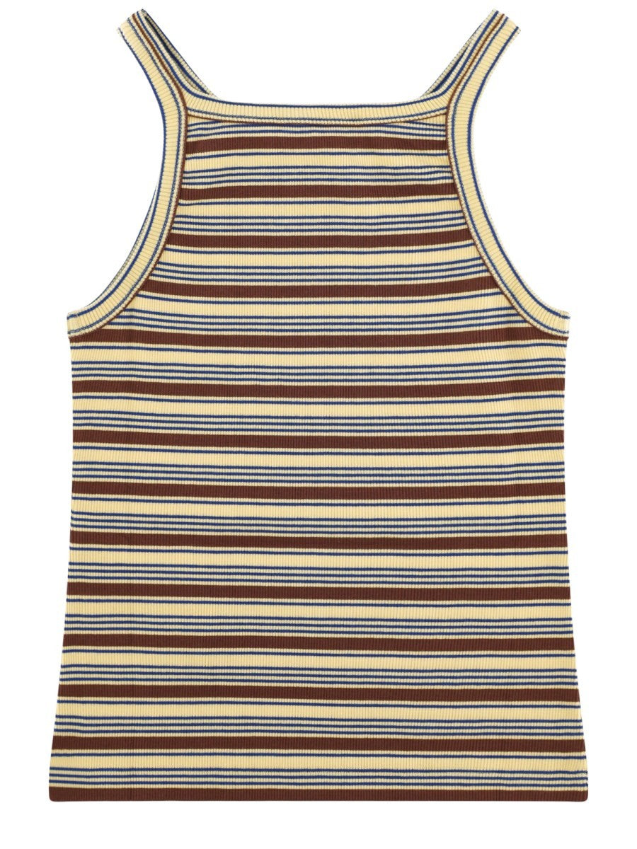 Fendi Women's Cotton Striped Top Multicolor