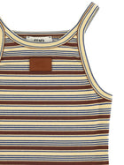 Fendi Women's Cotton Striped Top Multicolor