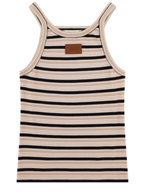 Fendi Women's Cotton Striped Top Multicolor