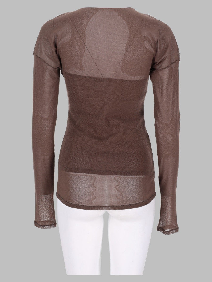 Lemaire Women's Top in Jersey Rete Brown