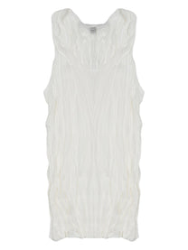 Toteme Women's Top in Maglia Effetto Stropicciato White