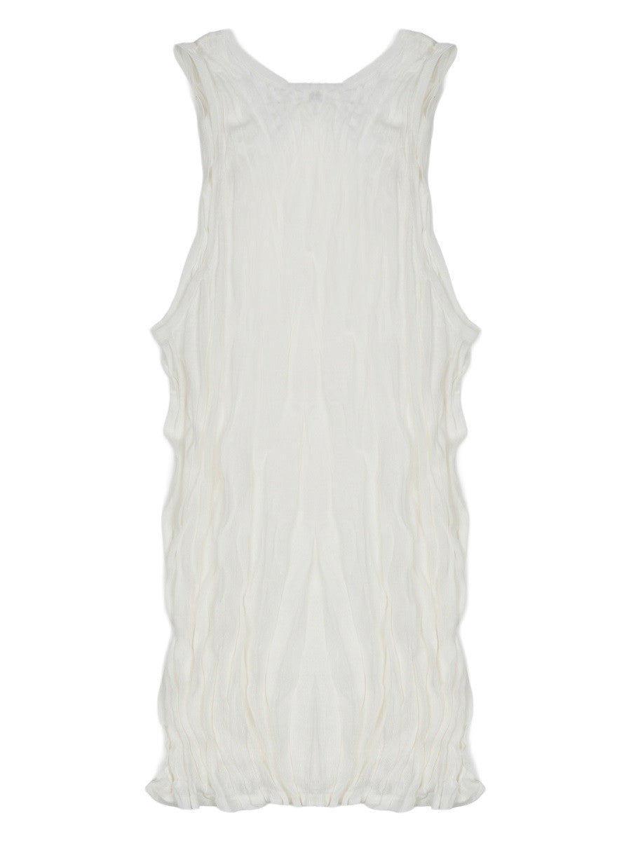Toteme Women's Top in Maglia Effetto Stropicciato White
