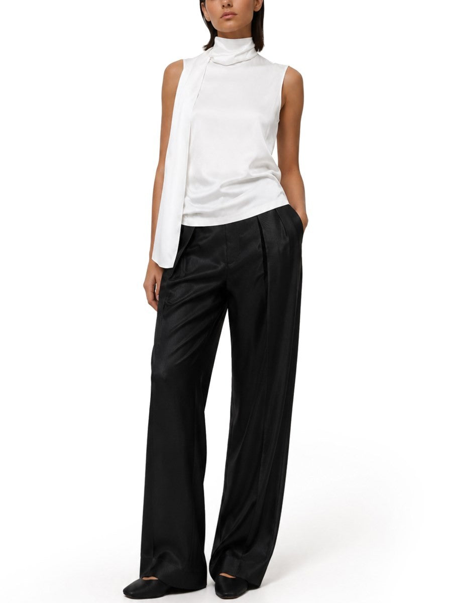Bottega Veneta Women's Top in Satin DI Seta White