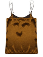 Alysi Women's Top in Satin Brown, view 2