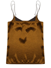 Alysi Women's Top in Satin Brown, view 2