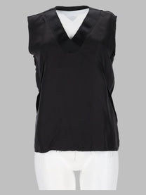 Maison Margiela Women's Top in Seta Con Scollo Black