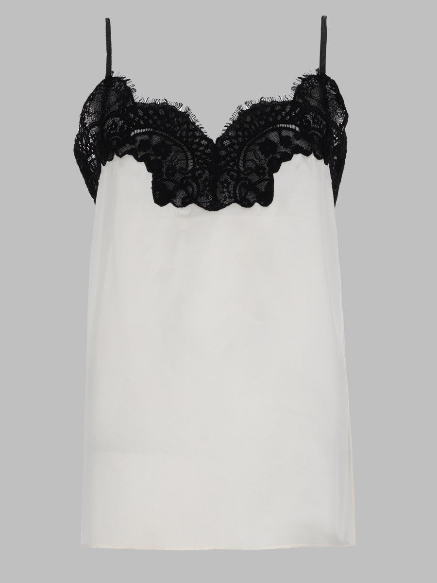 CO Women's Top in Seta Pizzo White