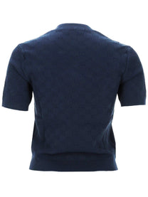 Gucci Women's Top in Viscosa Jacquard Blue