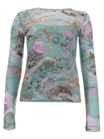 Off-White Women's Top Light Jer Storytel Multicolor