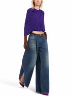 Balenciaga Women's Silk Top Mantella Purple, view 2