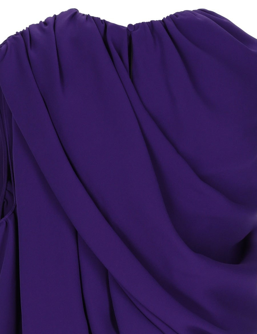 Balenciaga Women's Silk Top Mantella Purple, view 4