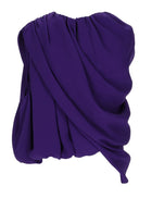 Balenciaga Women's Silk Top Mantella Purple, view 5