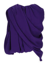 Balenciaga Women's Silk Top Mantella Purple, view 5