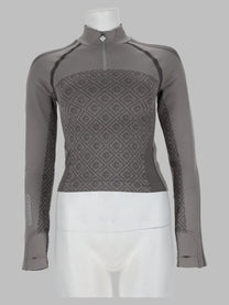 Casablanca Women's Top Monogram Manica Lunga Grey