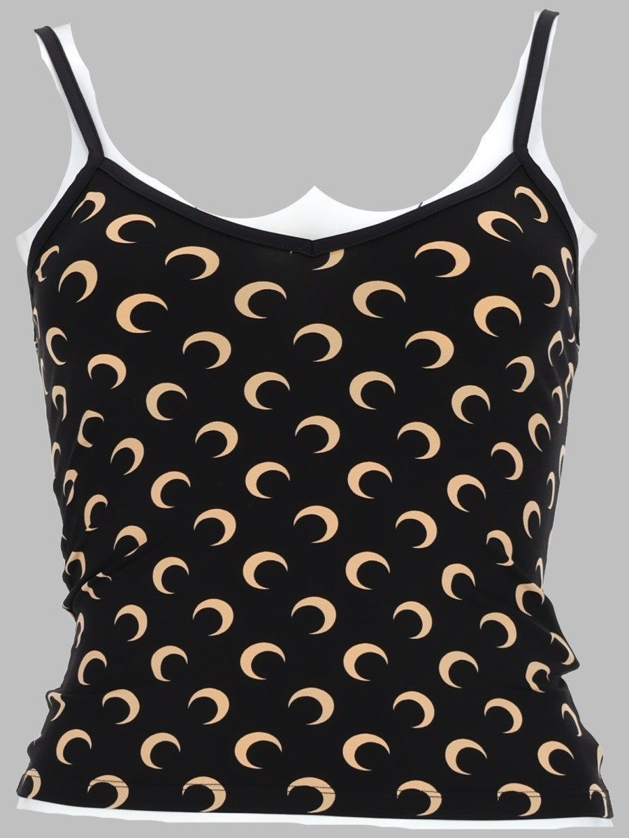 Marine Serre Women's Top Moon in Jersey Black