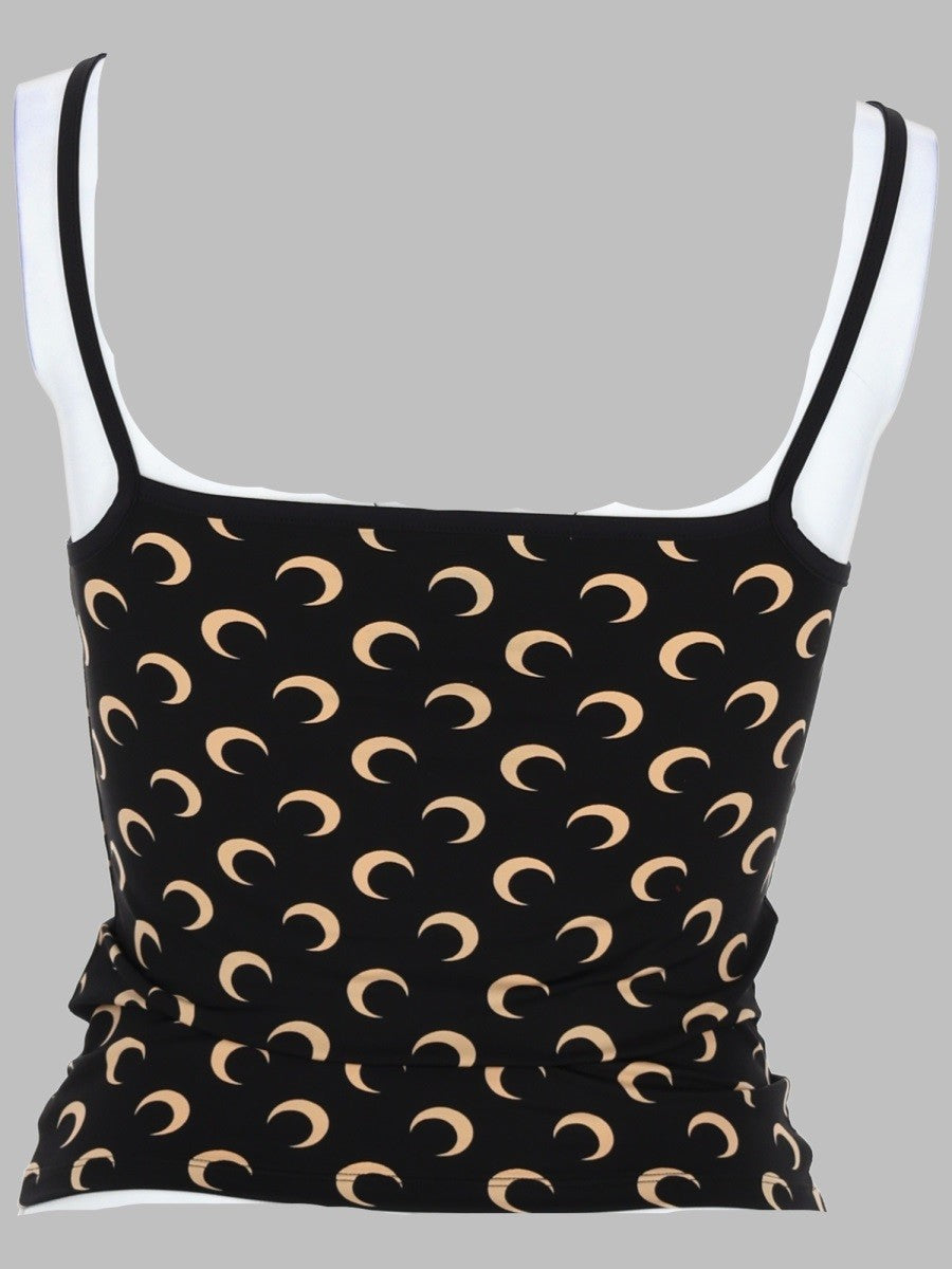 Marine Serre Women's Top Moon in Jersey Black