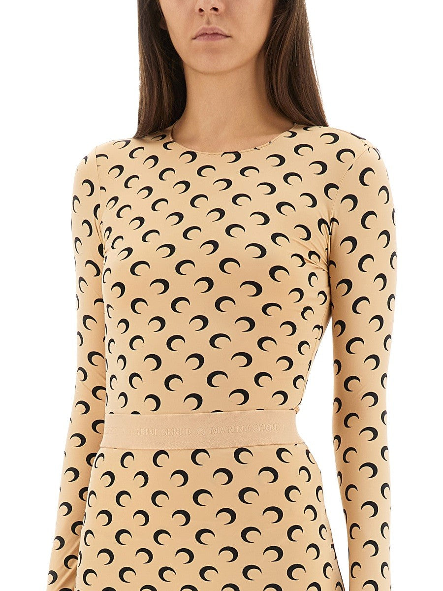 Marine Serre Women's Top Moon Beige