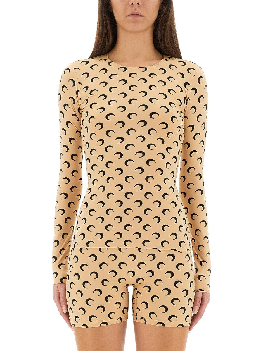 Marine Serre Women's Top Moon Beige