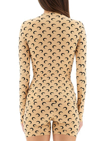 Marine Serre Women's Top Moon Beige