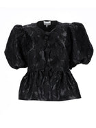 Ganni Women's Top Peplum Black