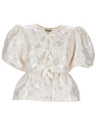 Ganni Women's Top Peplum White