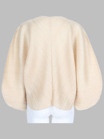 Pleats Please Issey Miyake Women's Top Plissettato Coast Beige
